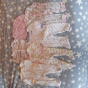 Lot of one piece sleepers for baby
